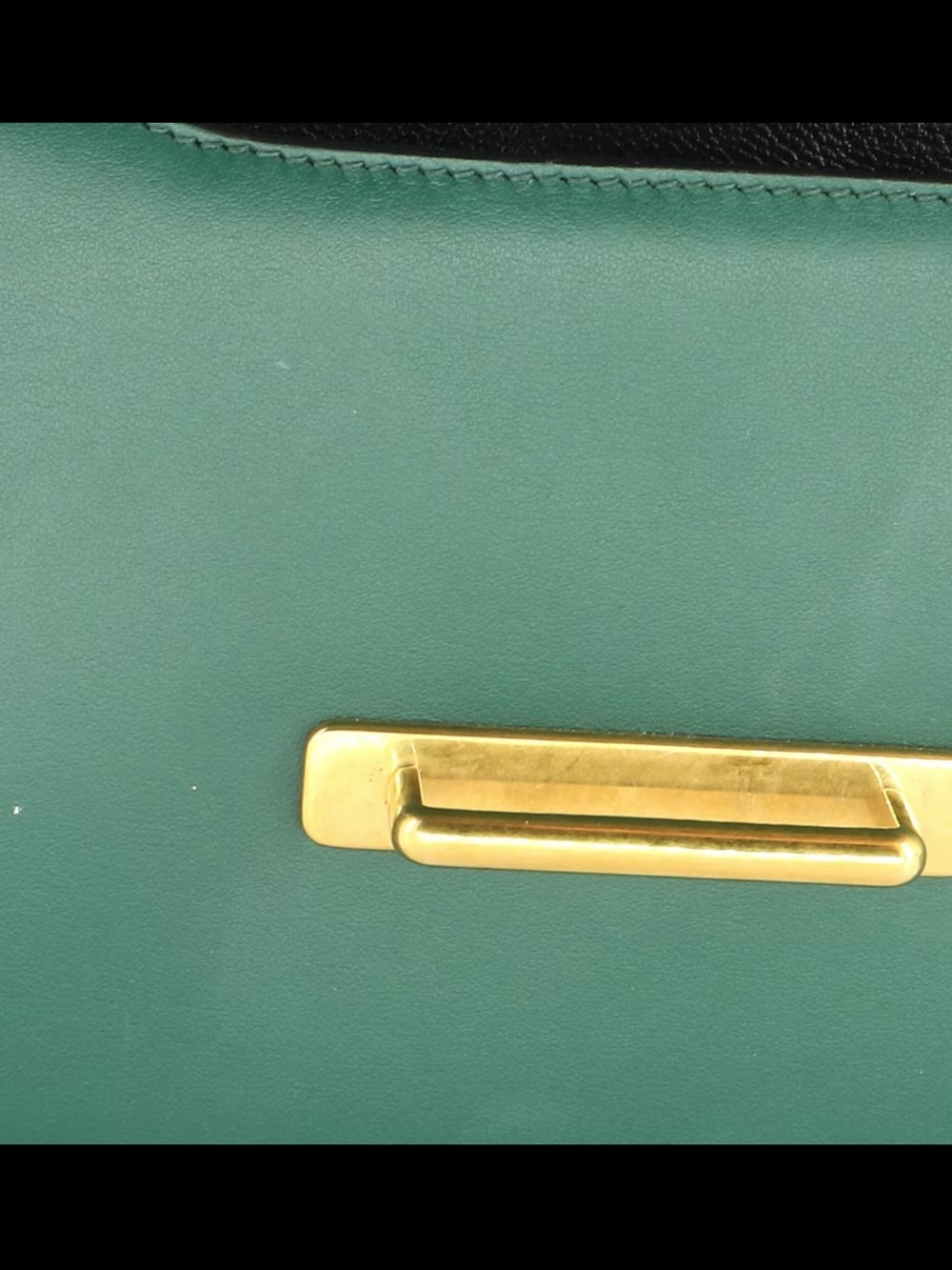 Prada Green and Black Leather Crossbody with Gold Hardware - Picture 5 of 6